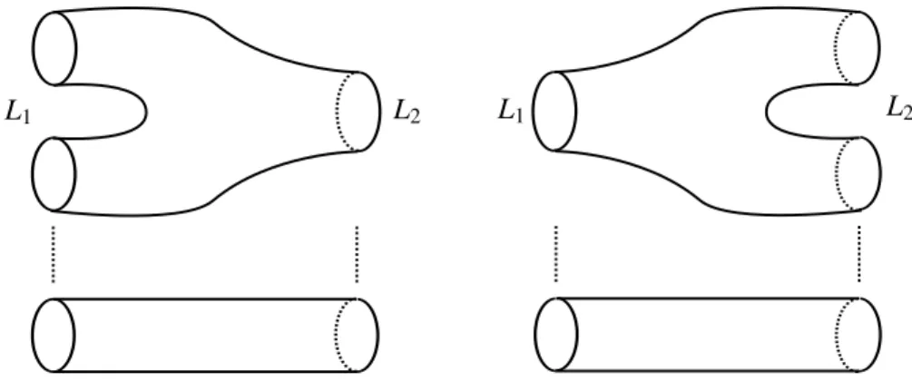 Figure 6: Merge and split cobordisms.