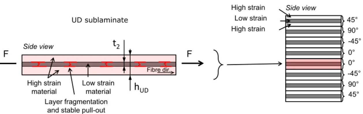 Fig. 1. Schematic showing the sublaminate concept for multi-directional composite plates