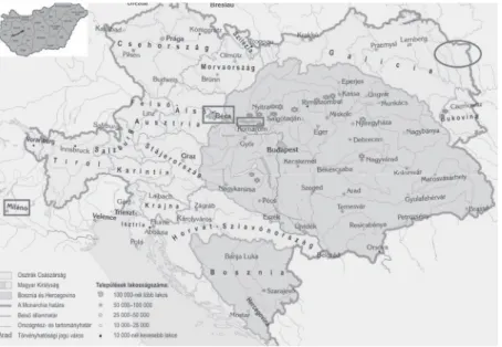 Figure 1: Locations of collected folk songs (flowers) and settings of the legend  (frames)