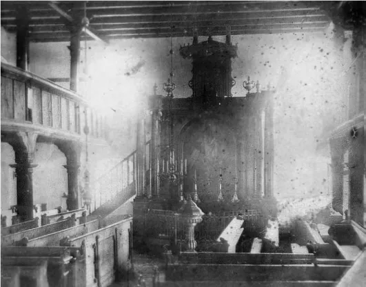 Figure 4. The Articular Evangelical Church of Vadosfa 1732–1912, interior   (Source: Vadosfa Luth
