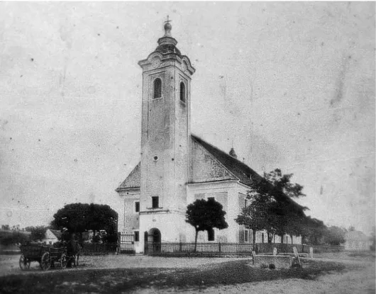 Figure 3. The Articular Evangelical Church of Vadosfa 1732–1912, main façade   (Source: Vadosfa Luth