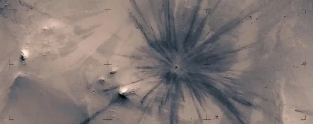 8. ábra. A HiRISE kamera nagy felbontású képeiből készült 3D hatású videó egy részlete  