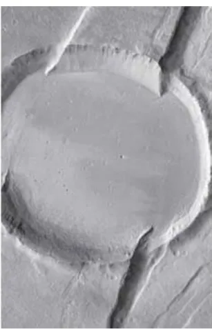 14. ábra. Egy marsi kráter vetőkkel 