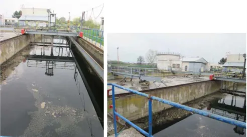 Fig. 5. Sedimental tank of WWTP Vráble  Fig. 6. Sedimental tank of WWTP Vráble 