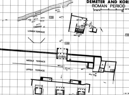 Fig. 1. Plan of the Sanctuary of Demeter and Kore on the Acrocorinth (after S TROUD  [n