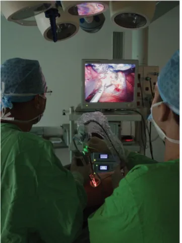 1. ábra Minimálinvazív videotorakoszkópos (VATS) műtét
