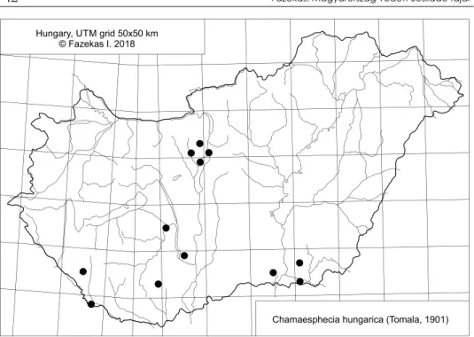 4. ábra. A Chamaesphecia hungarica lelőhelyek Magyarországon  Figure 4. Localities of  Chamaesphecia hungarica  in Hungary 