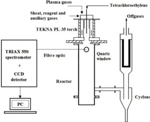 Figure 1. Scheme of the plasma reactor 