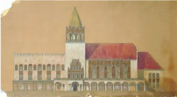 4. ábra: Kismarty-Lechner Jenő Mezőkövesdi Városháza terve (forrás: Építészettörténeti Rajztár 102096)