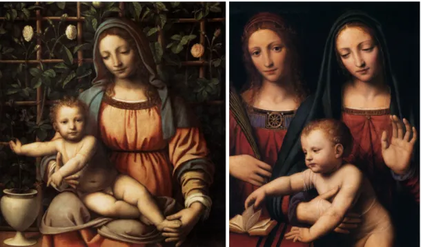 3. ábra Bernardino Luini és a modellje, mint Madonna, vagy Szt. Catherina és Barbara 