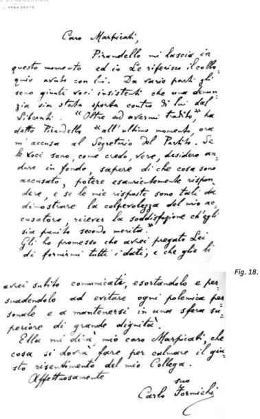 Fig. 17-18. Lettera di Carlo Formichi, vicepresidente della Reale Accademia d’Italia,   ad Arturo Marpicati, cancelliere dell’Accademia