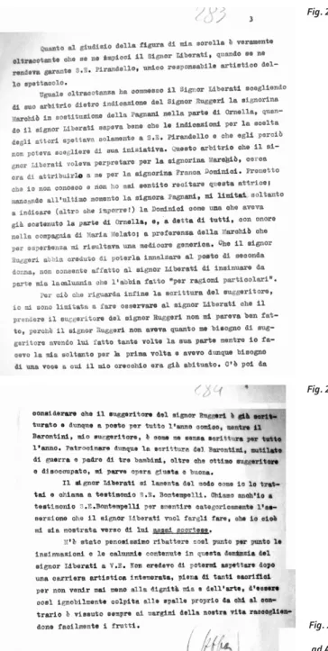 Fig. 23-26. Lettera  di Marta Abba  ad Achille StaraceFig. 25. 