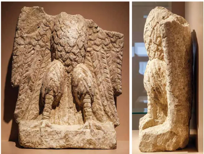 Fig. 3. a: The relief of the eagle from the front (photo: Zs. I. Tóth); 3b: The relief of the eagle from the side (photo: Zs
