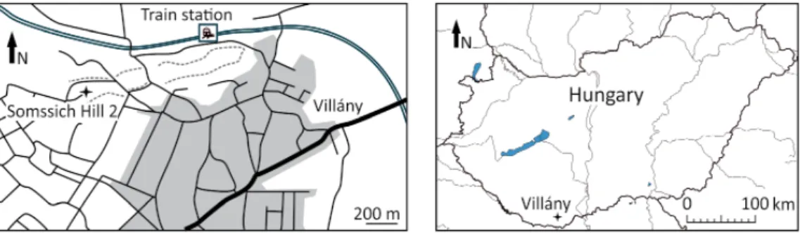 Fig. 1. Geographic location of the Somssich Hill 2 site (Villány Hills, South Hungary)