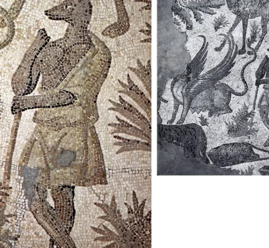 Fig. 10. Mosaic from Ariminum (4th century CE?) with Anubis as shepherd   (after M URGIA  [n