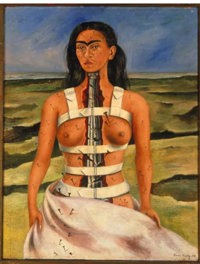 8. ábra Frida Kahlo: Törött gerincoszlop, 1944 