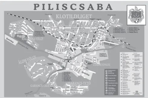 1. ábra Piliscsaba településrészei Neighbourhoods of Piliscsaba