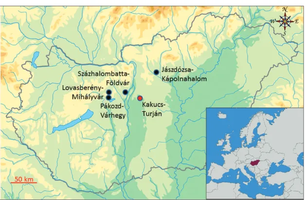 Fig. 1. Map showing  the locations of sites  mentioned in the paper.