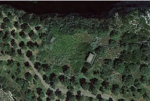 Fig. 2: Areal view of collection site at Capo di Milazzo  close to lighting tower “Il Faro”