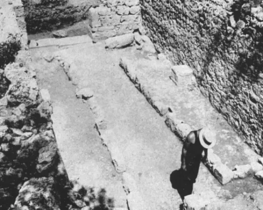 Fig. 3. The Cosa Mithraeum after the original excavation (courtesy of R ICHARDSON  [n