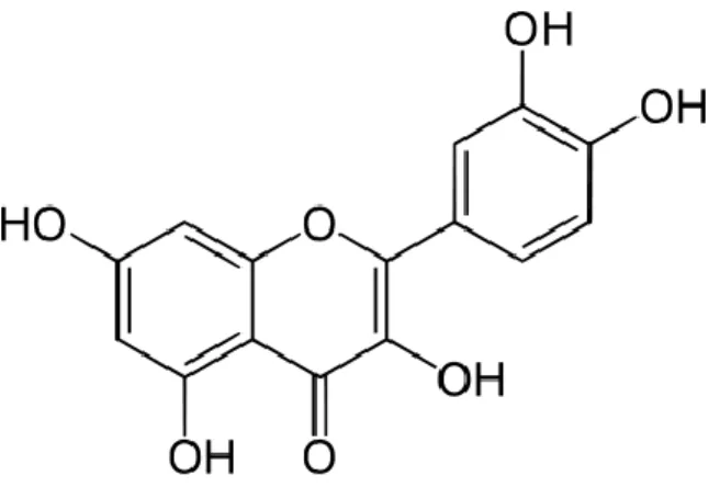 Fig. 1  The chemical structure of quercetin. 