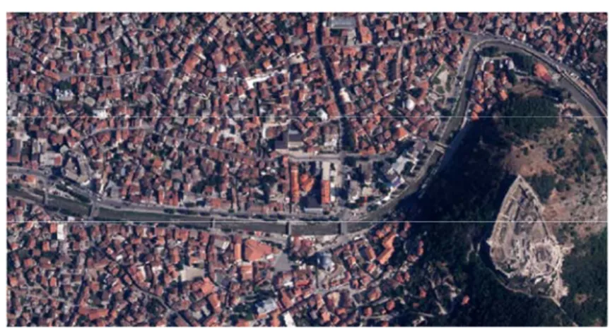 Fig. 4. River Bistrica passes in the middle of the city of Prizren [16] 