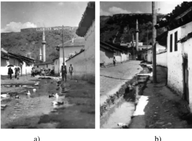 Fig. 11. Kukli Beg ‘Jaz’ in the public streets; a) ducks swimming on the channel;  