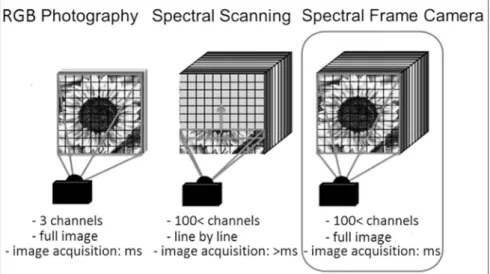 Figure 1. Comparison of spectral imaging techniques 