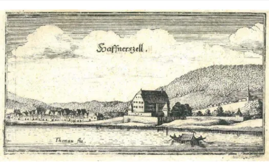 2. kép. Matthaeus Merian, Topographia Bavariae..., 1644. Haffnerzell (Obernzell)