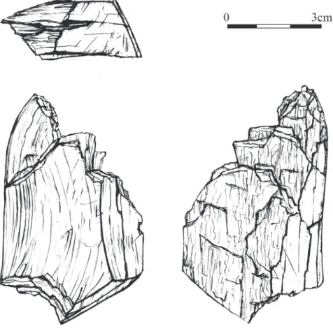 Fig. 3. Mogyorósbánya III. Artefact with sharp edge of phyllite (drawing: Katalin Nagy)