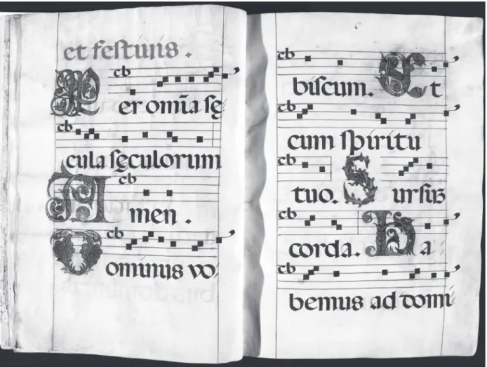 15. kép). 62  A fol. 27r – kissé zavaros vonalvezetésű – 12. Lappár a Praefationaléban, 1563