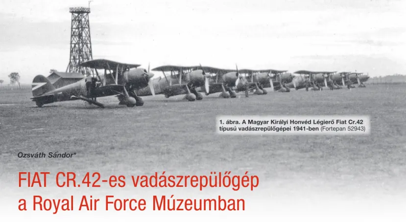 2. ábra. CR.42 típusú gép magyarországi repülőtéren,  1943-ban (Fortepan 52968)