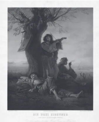 Fig. 4. Alois Schönn: The Three Gypsies, lithography, 1859