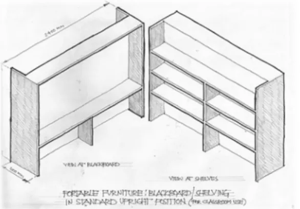 Fig. 3. Initial sketch of a schematic design of the Bakwitanan 