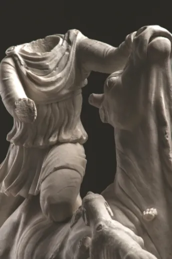 Fig. 5. Mithras Tauroctonus from the “Civita” in Tarquinia. Detail (photo by M. Benedetti) 