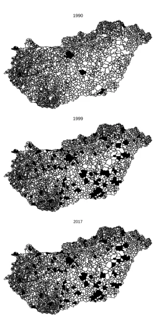 Figure 1: Adoption of elite schools in Hungary.