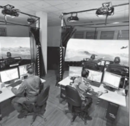 8. kép Harcászati helikopterszimulátor alájátszó és oktató  munkaállomás