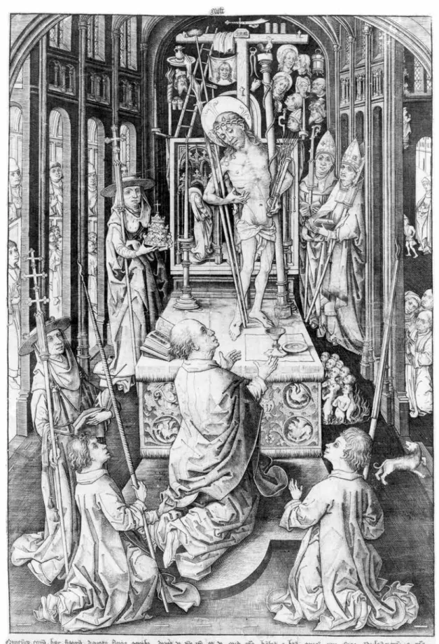 Abb. 3. Meister IAM von Zwolle: Gregorsmesse, drittes Drittel 15. Jh., 32,3 × 22,4 cm (Blatt)