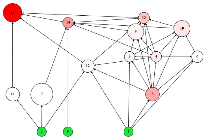 Figure 1. The studied food web. Arrows show carbon flows from resources to consumers. 