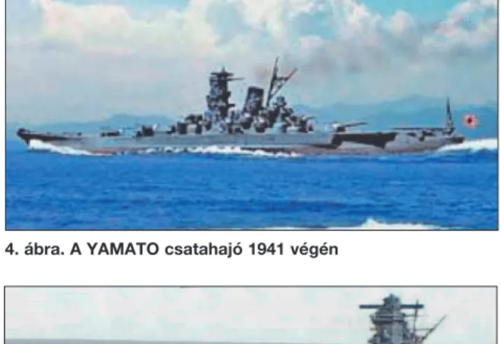 5. ábra. A YAMATO csatahajó modelljének fotója az 1942  elején megvalósult műszaki állapotot tükrözi 