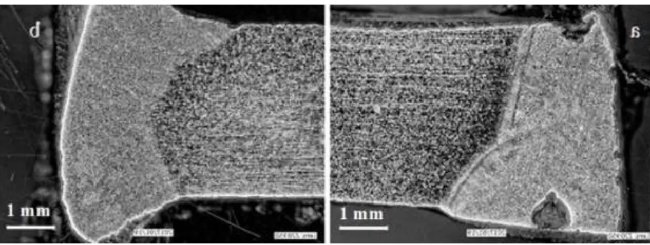 Figure 7. Test at 50°C, in 3.6 % FeCl 3  (a); at room-temperature, in 6 % FeCl 3  (b) 