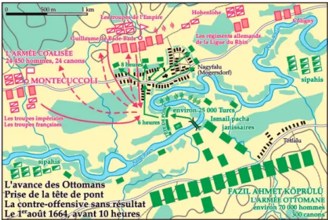 Fig. 3 : Plan de la première phase de la bataille de Saint-Gotthard.