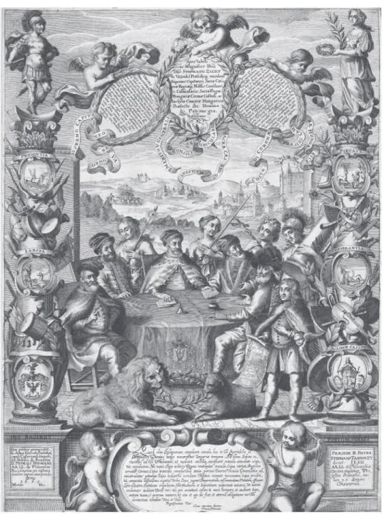 2. kép: Philip Kilian: Potmani Péter tézislapja. Rézmetszet, 1665. 56,6x41,8 cm.  