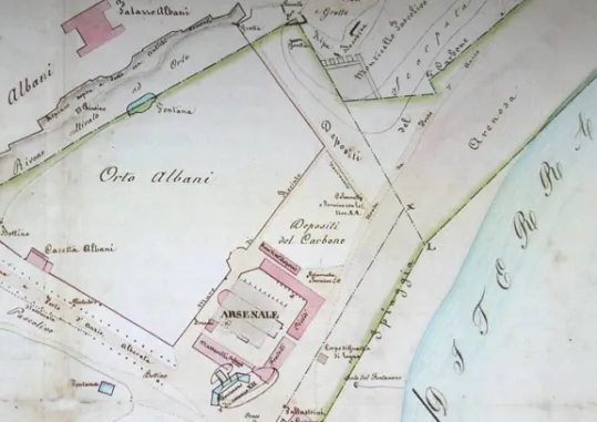 Fig. 1. Map of Anzio, Villa Albani  