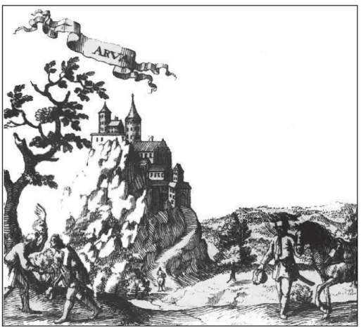2. Justus van der N YPOORT : Árva vára. Metszet részlete. B IRCKENSTEIN  1686. 95. kép alapján 