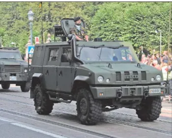 3. ábra. Iveco LMV könnyű terepjáró gépkocsi a belga  hadseregben