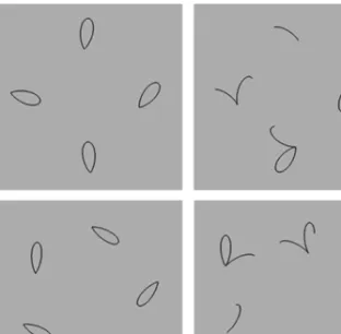 Figure 1: Samples of naturally-divided images with 4 and 5 breaks (left) and un- un-naturally-divided images with 4 and 5 breaks (right)