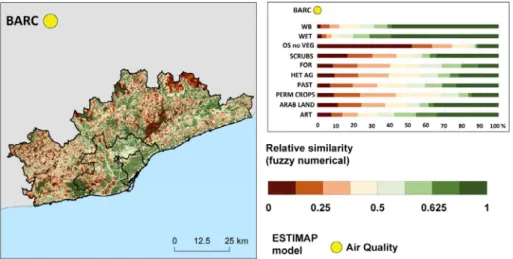 Fig. 4. FN maps displaying spatial agreement between locally adapted ESTIMAP air quality regulation model and their corresponding continental scale model