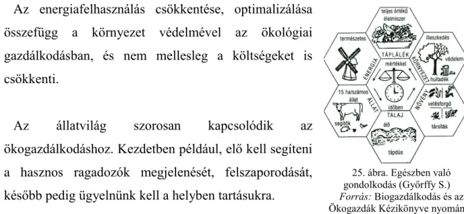 25. ábra. Egészben való  gondolkodás (Győrffy S.)  Forrás: Biogazdálkodás és az  Ökogazdák Kézikönyve nyomán 