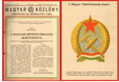 2. kép: Az első magyar kartális alkotmány, az 1949:XX. törvény 
